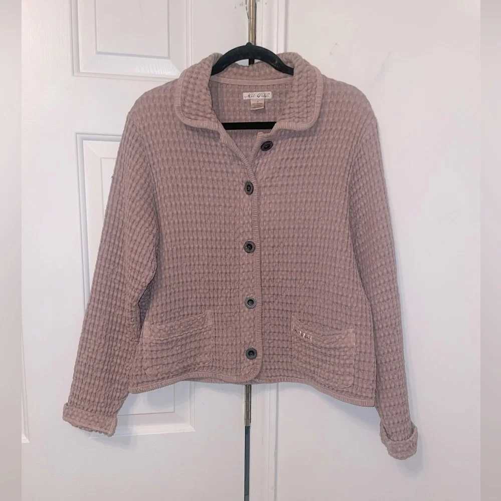 MOD O DOC dusty lavender waffle weave artsy jacket Size 3 ( M-L)